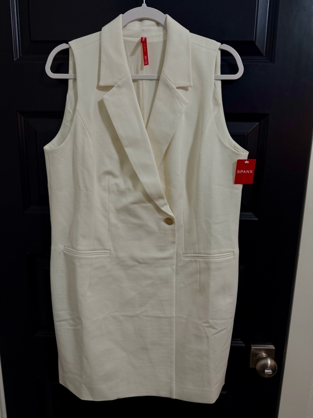 NWT SPANX, Ponte Vest Dress, XL in Powder - Picture 2 of 7